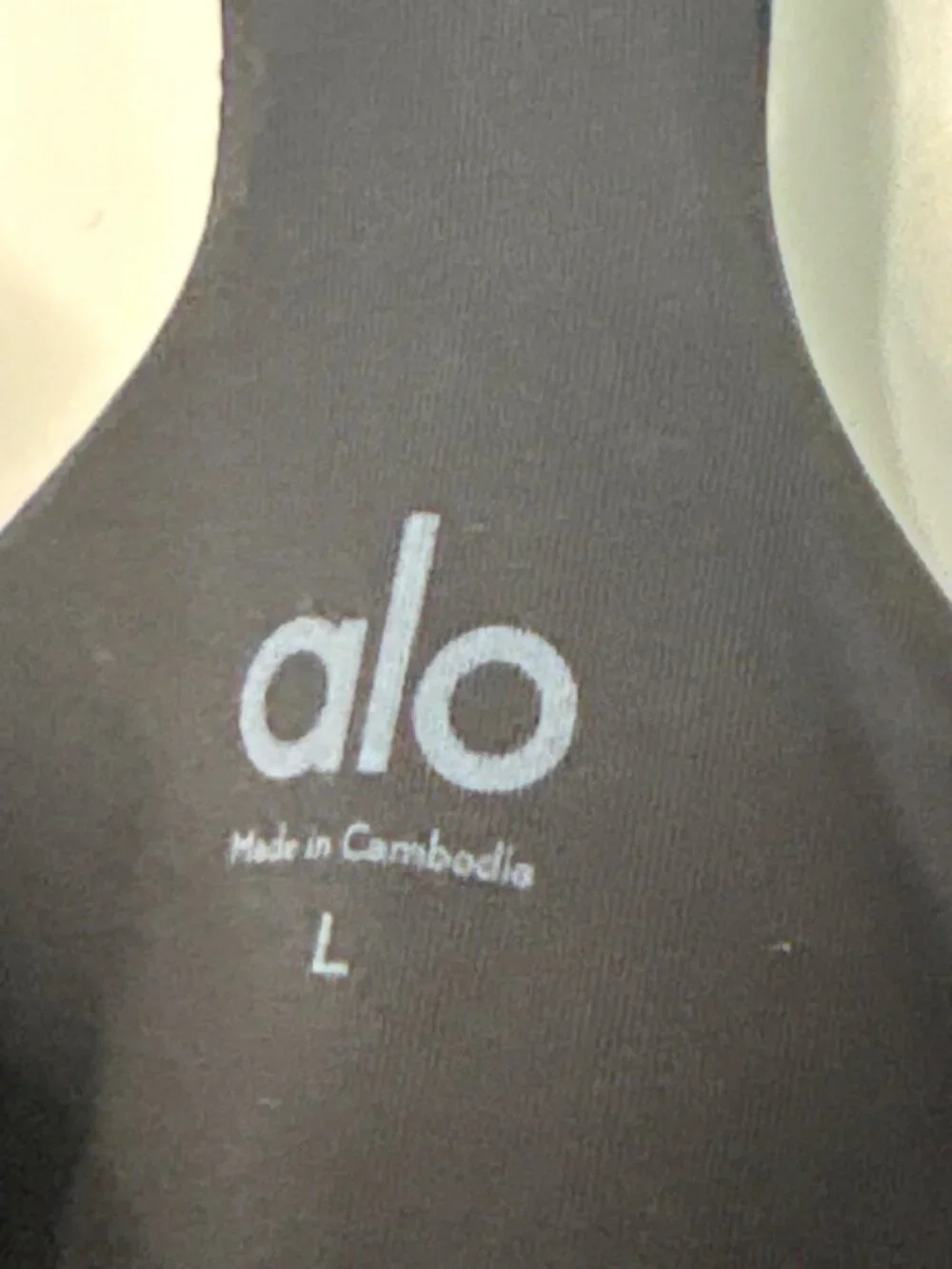 Alo Yoga Suit Up Bra in Black Large New Womens Cropped Tank Top